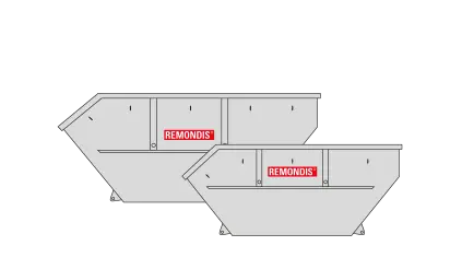 Grünschnittcontainer als Absetzkippermulde