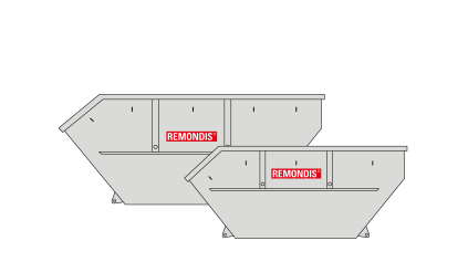 Sperrmüllcontainer als Absetzkippermulde